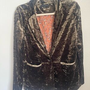 Sanctuary green Velvet Blazer with Classic Lapel